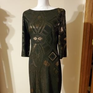 Sangria Black and Gold Dress Size 6